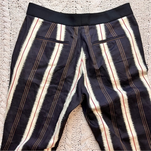 CHLOE STORA Striped Cropped Trouser Pants Size‎ 36/6 - Picture 2 of 9